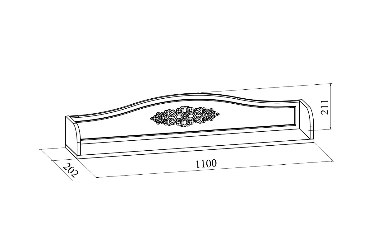 Полка Ассоль АС-50 белое дерево