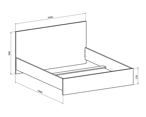 Кровать Виктория ВИ-34 (1600x1900) дуб крафт золотой