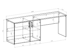 Стол с двойной тумбой под холодильник Виктория ВИ-13 северное дерево светлое
