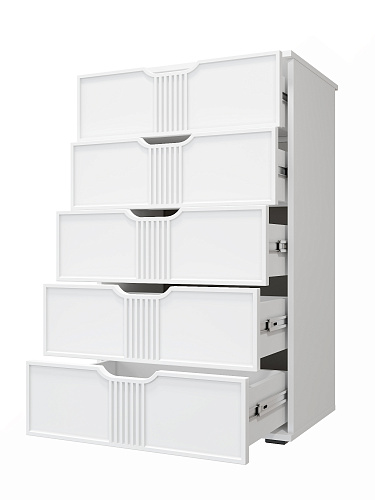 Комод Эмилия ЭЛ-18 белый структурный/меренга