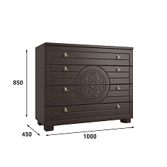 Комод «Монблан» МБ-37К венге/орех шоколадный