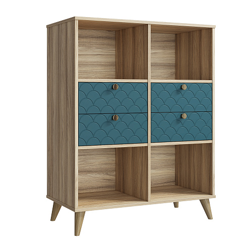 Тумба Велламо ВО-04 блэквуд ячменный/морская волна