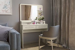 Полка с зеркалом ТН-3 ваниль