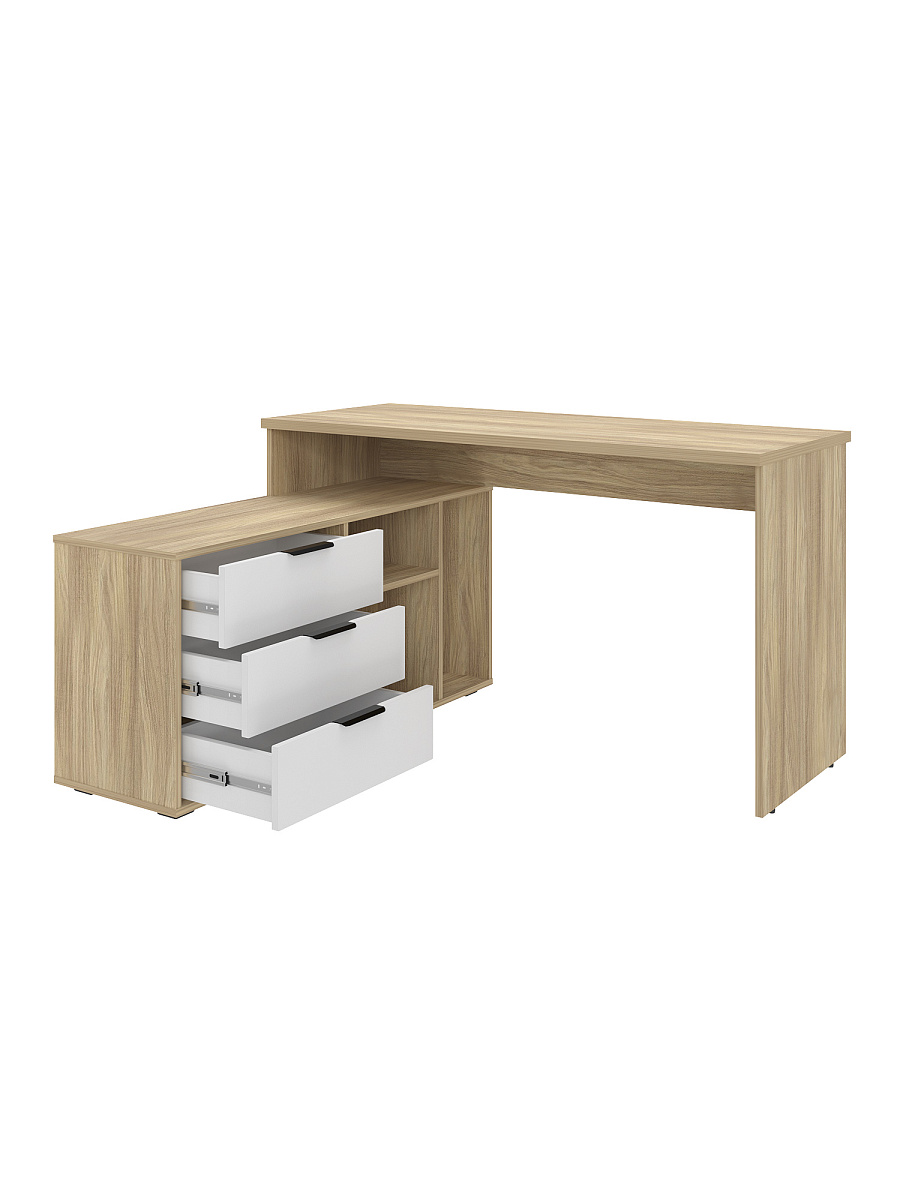 Стол угловой Оптима ОП-21 блэквуд ячменный/меренга