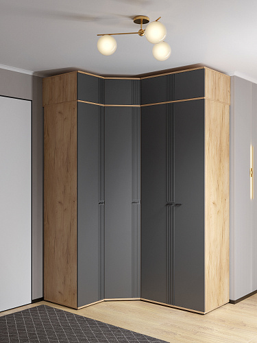 Антресоль Эмилия ЭЛ-53 дуб крафт золотой/графит