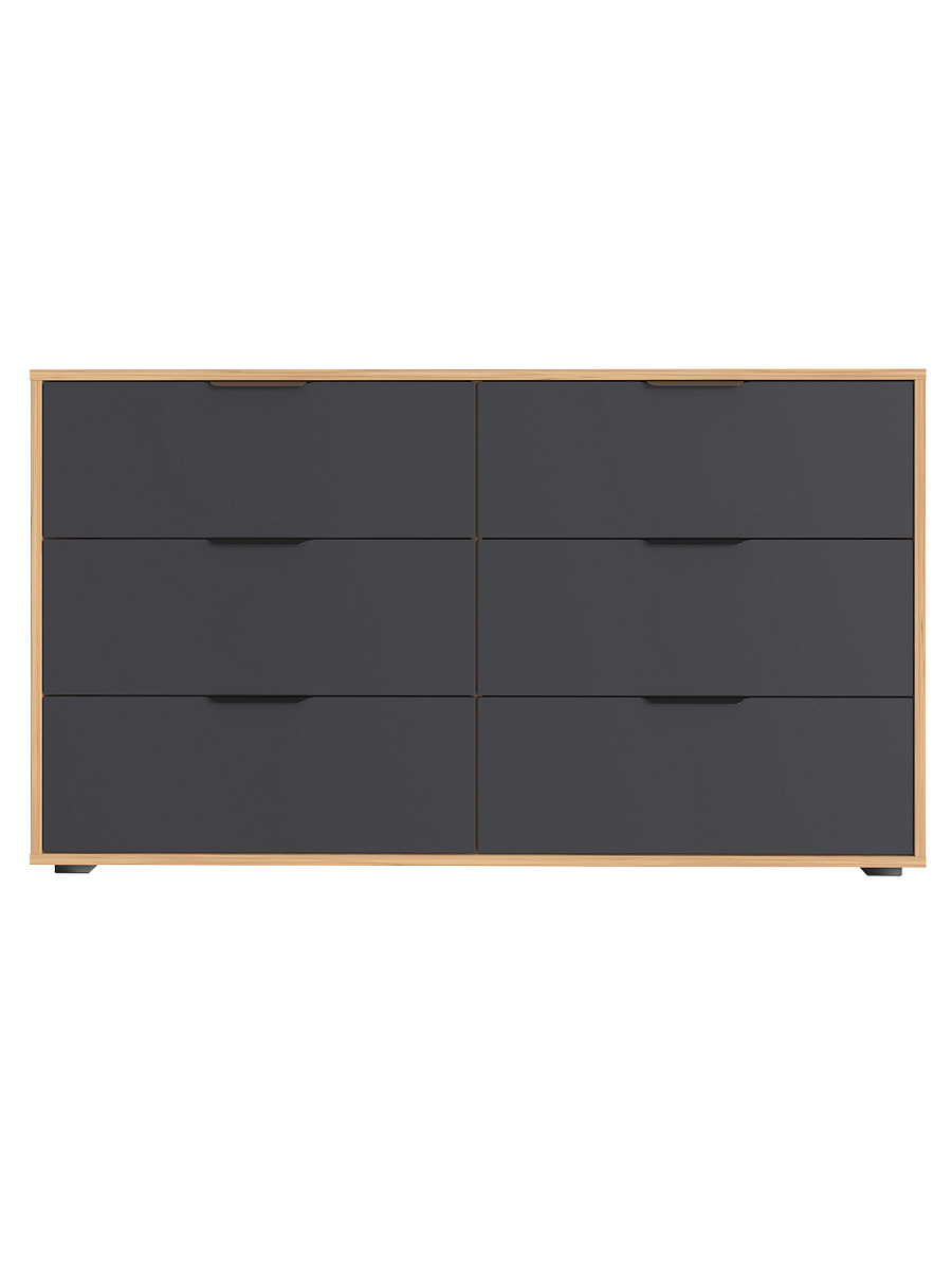 Комод Оптима ОП-16 (1352х426) дуб крафт золотой/графит
