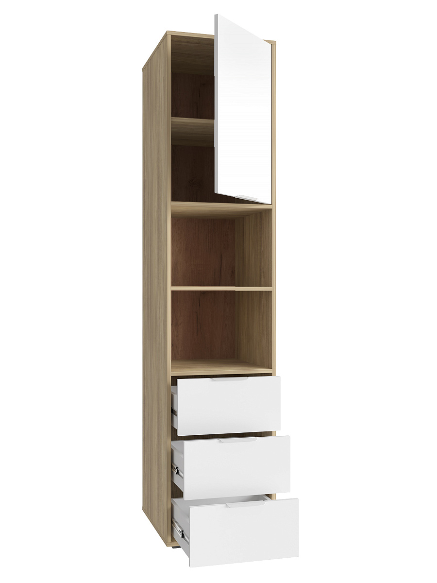 Пенал Оптима ОП-031 блэквуд ячменный/меренга (белые ручки)