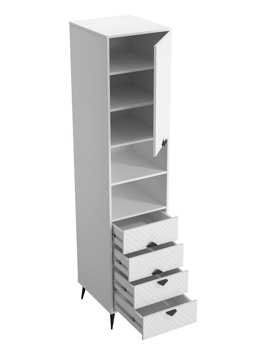 Пенал Астрид АР-06 белый бриллиант/бланж