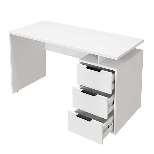 Стол С-407 белый структурный/меренга (1350*600)