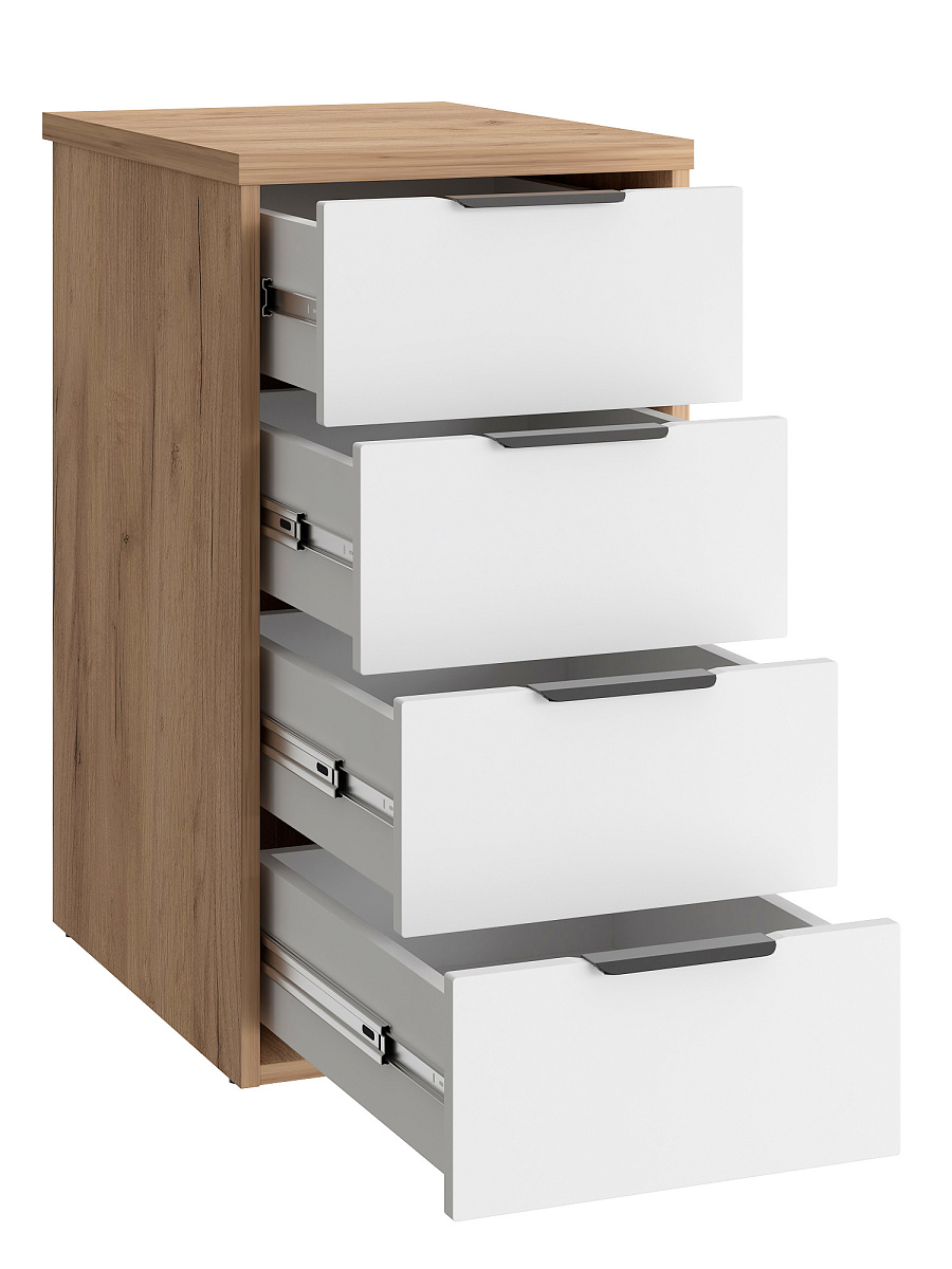 Тумба К-52 дуб крафт золотой/меренга