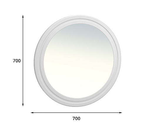 Комплект тумба подвесная с зеркалом АС-69-МБ-42 белое дерево