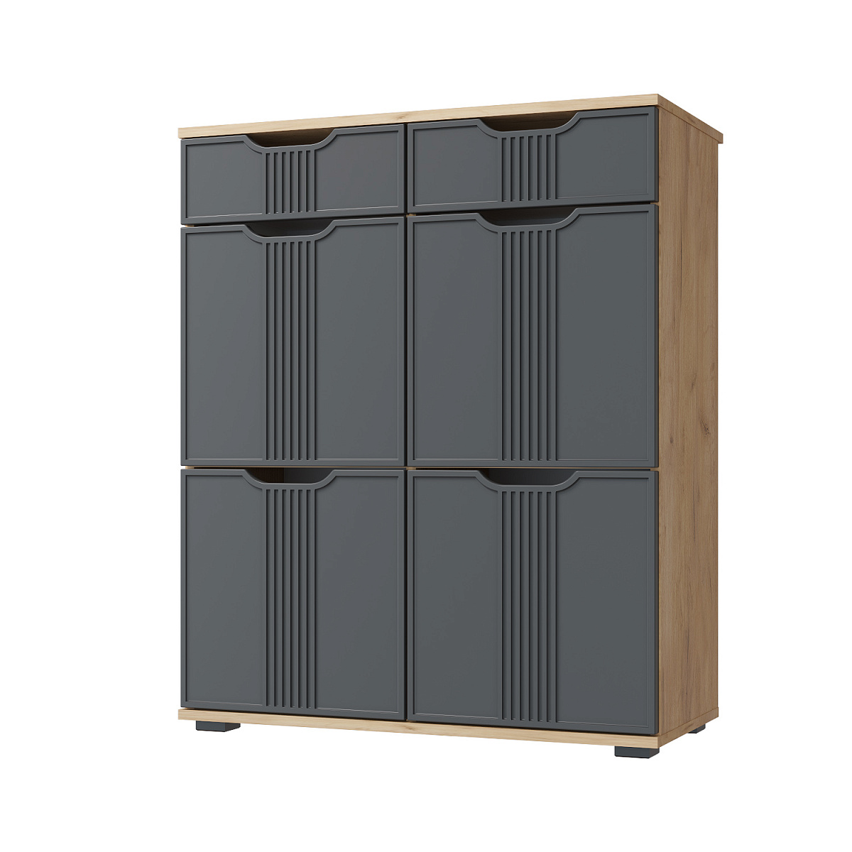 Комод Эмилия ЭЛ-20 дуб крафт золотой/графит