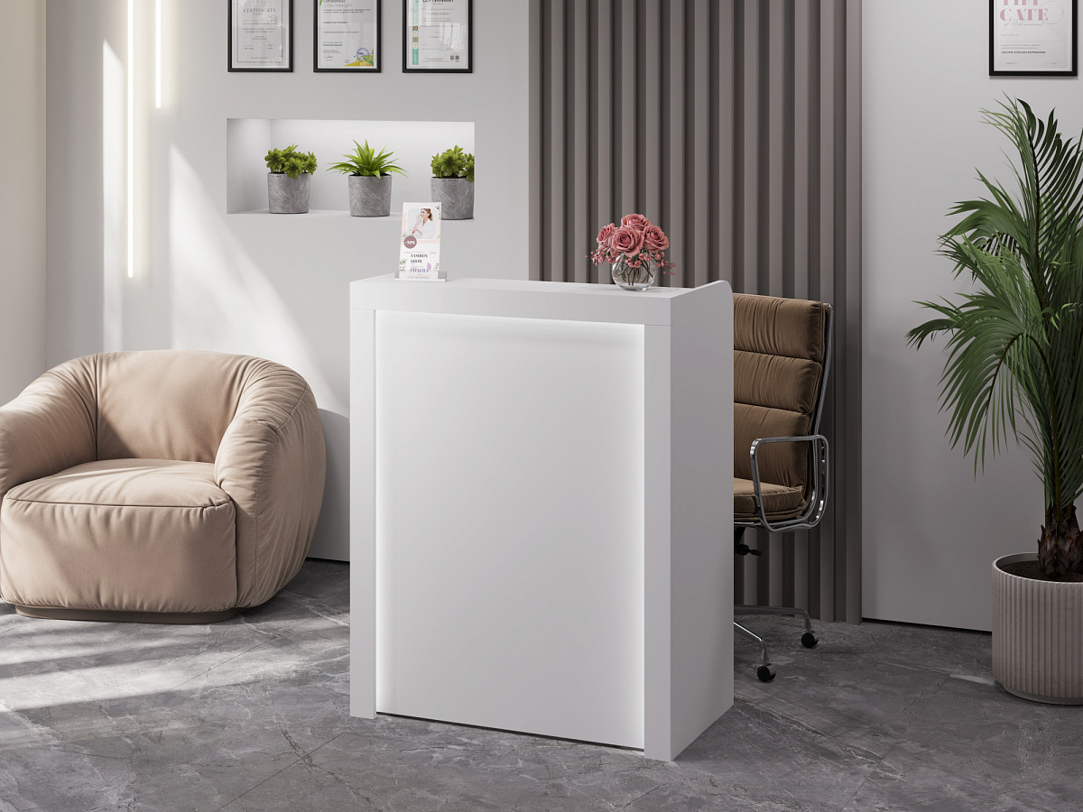 Тумба/ресепшн Р-01 белый структурный