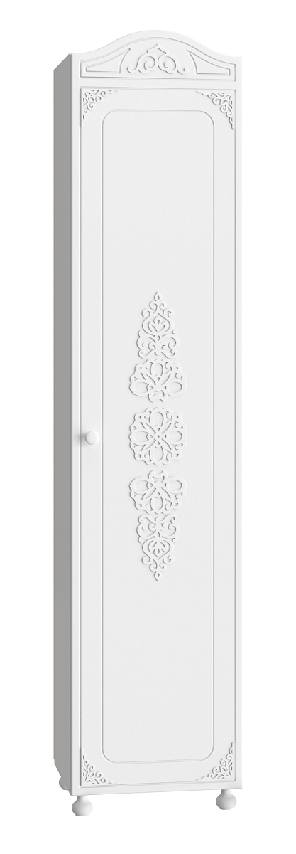 Шкаф Ассоль АС-53К (правый с короной) белое дерево