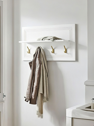 Вешалка Оливия ОЛ-16 (700х400) белый бриллиант/бланж